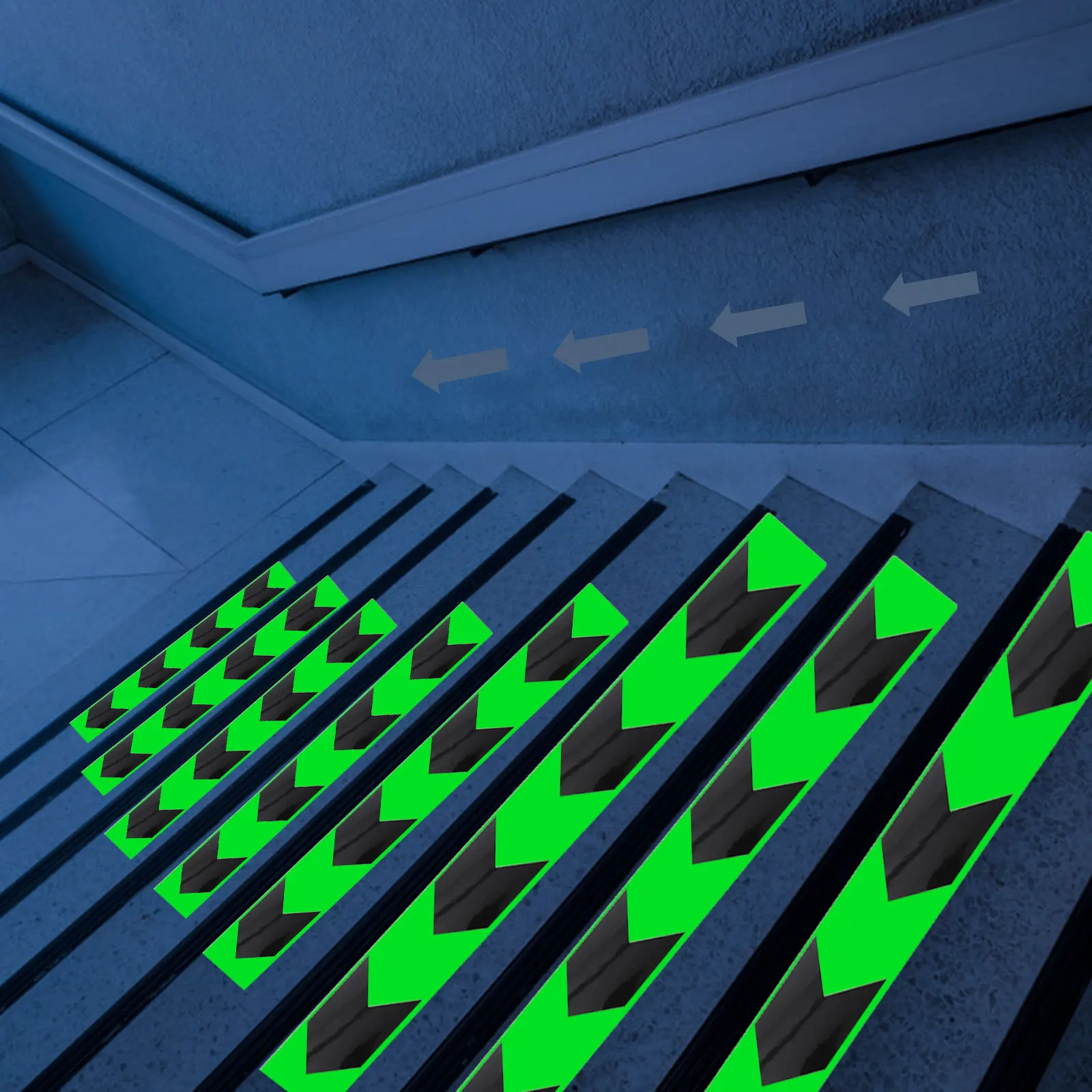 

1 Roll Glow In The Dark Luminous Tape For Stairs Directions Indication Green Fluorescent Safety Strip Indoor Outdoor Use
