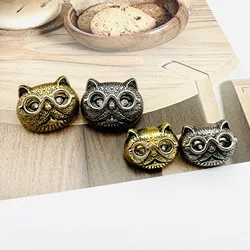 猫の頭の形をしたヴィンテージメタルボタン,縫製アクセサリー,18/23mm,高品質,卸売