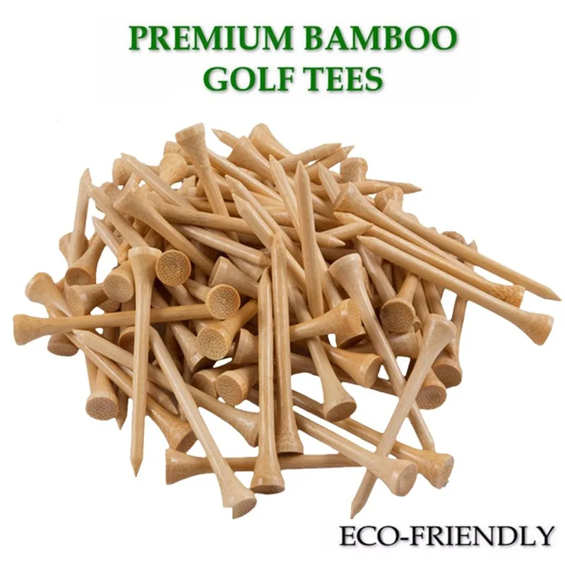 Pack of 100 Professional Unbreakable Bamboo Golf Tees Stronger than Wood Tee Size 54/70/83/100 mm Drop Ship