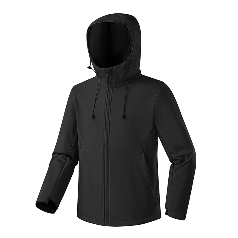 New Outdoor Autumn Winter Windbreaker Soft Shell Casual Hiking Waterproof Jacket Couple Hood Jackets Mountaineering Suit M-5XL