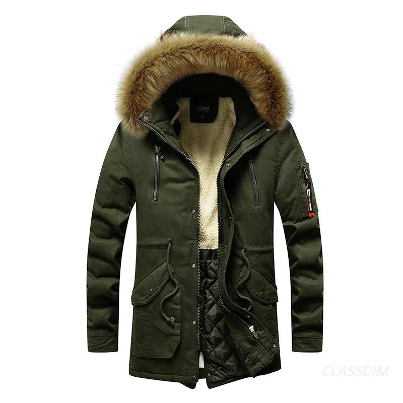 Men Long Down Jackets With Fur Collar Winter Overcoats Warm Parkas High Quality Male Outdoor Hooded Casual Jackets Long Coats 4