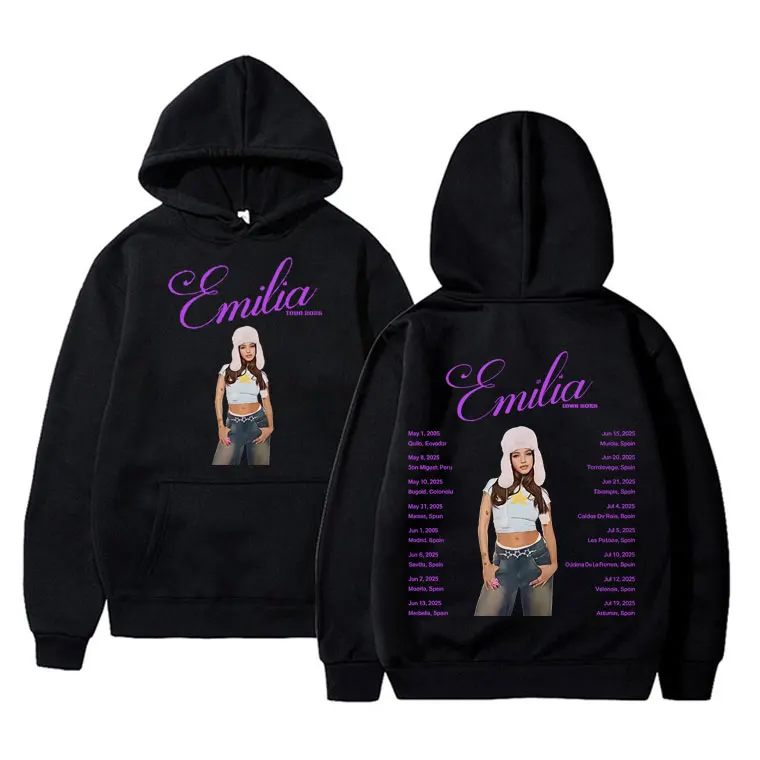 

Emilia Mernes Tour 2025 Hoodie Men Women Clothing Fashion Pop Music Sweatshirt Unisex Casual Fleece Vintage Pullovers Hoodies