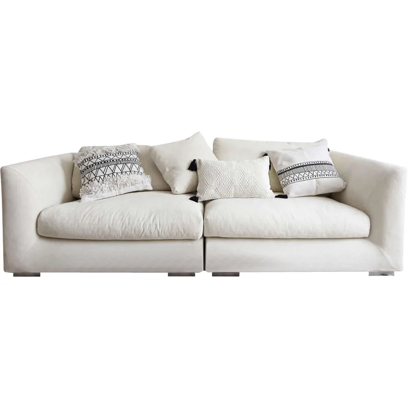 

Small apartment modern simple living room ins wind Internet celebrity apartment triple double combination sofa