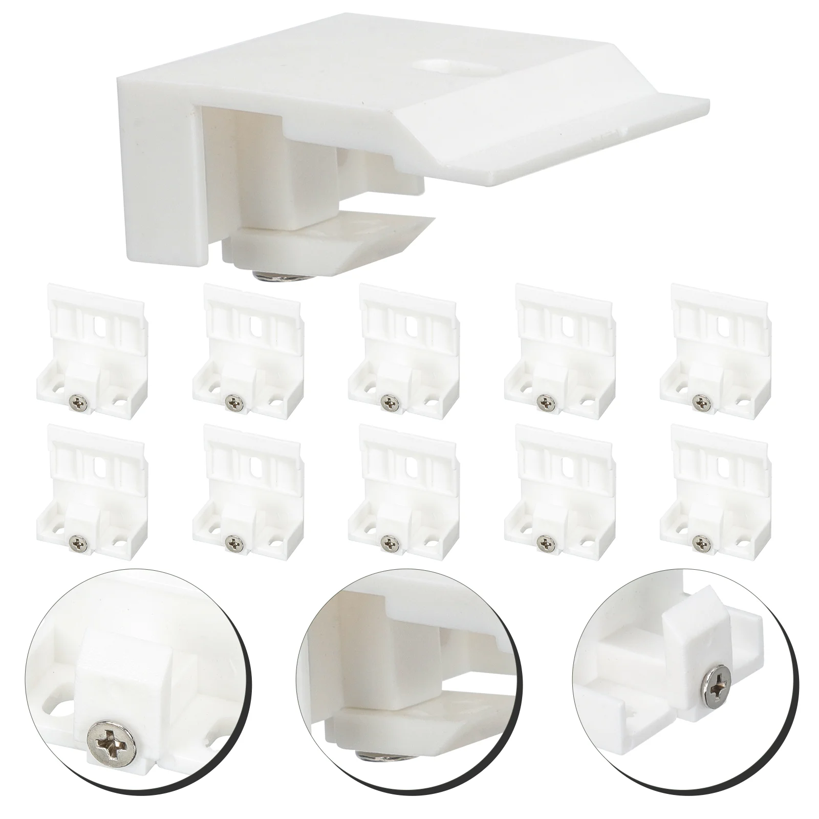 10 Pcs Venetian Blinds Curtain Rod Bracket Wall Mount Holders Metal Retainer Crib Mattress Support Frame