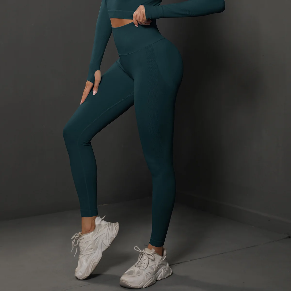Po-Lifting-Leggings mit hoher Taille für Damen, Bauchkontrolle, Po-Lifting-Effekt, butterweiche Gym-Yoga-Hose, Push-Up-Effekt – Detail 26
