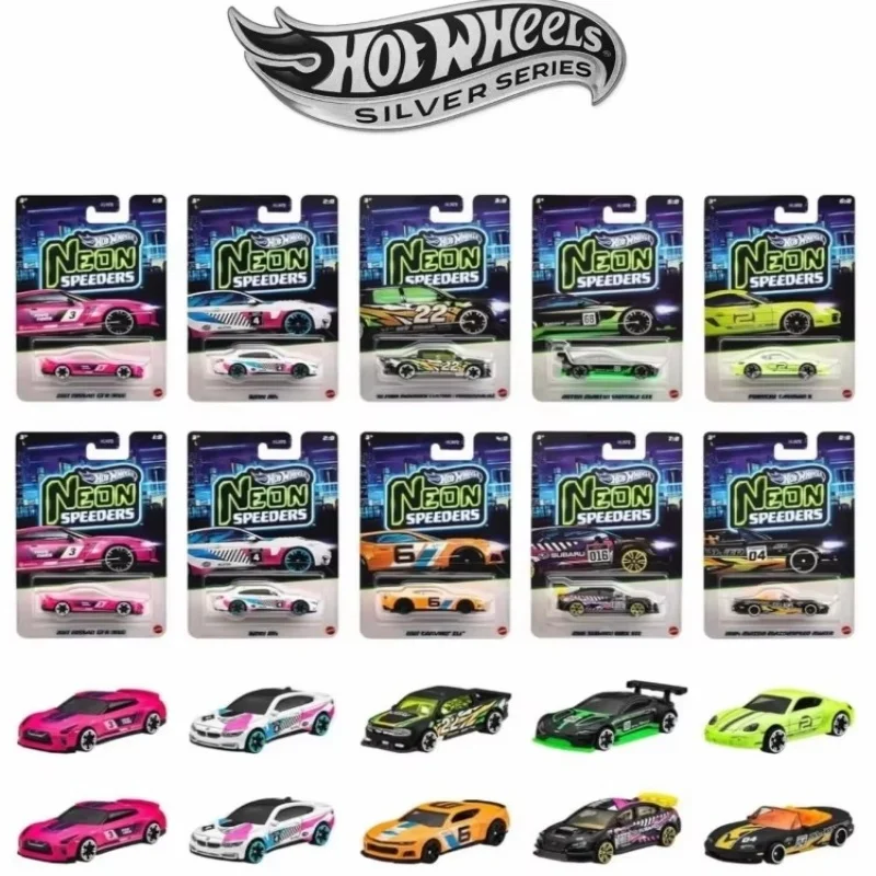 Hot Wheels Neon Speeders Alloy Diecast Model Car Hlh72 G Batch Nissan Gtr Bmw M4 Aston Martin Collectible Car Model For Adult