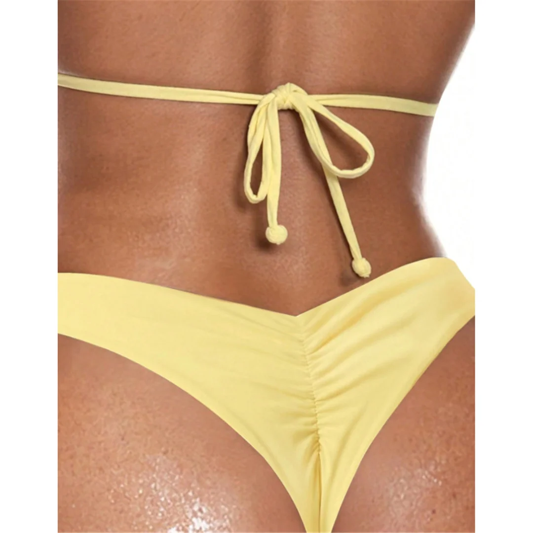 S - XL 2026 Neuer Scrunch Butt Tanga Bikini-Unterteil Badehose Damen Bademode Brasilianische Tanga-Höschen Unterwäsche V8226 – Detail 2