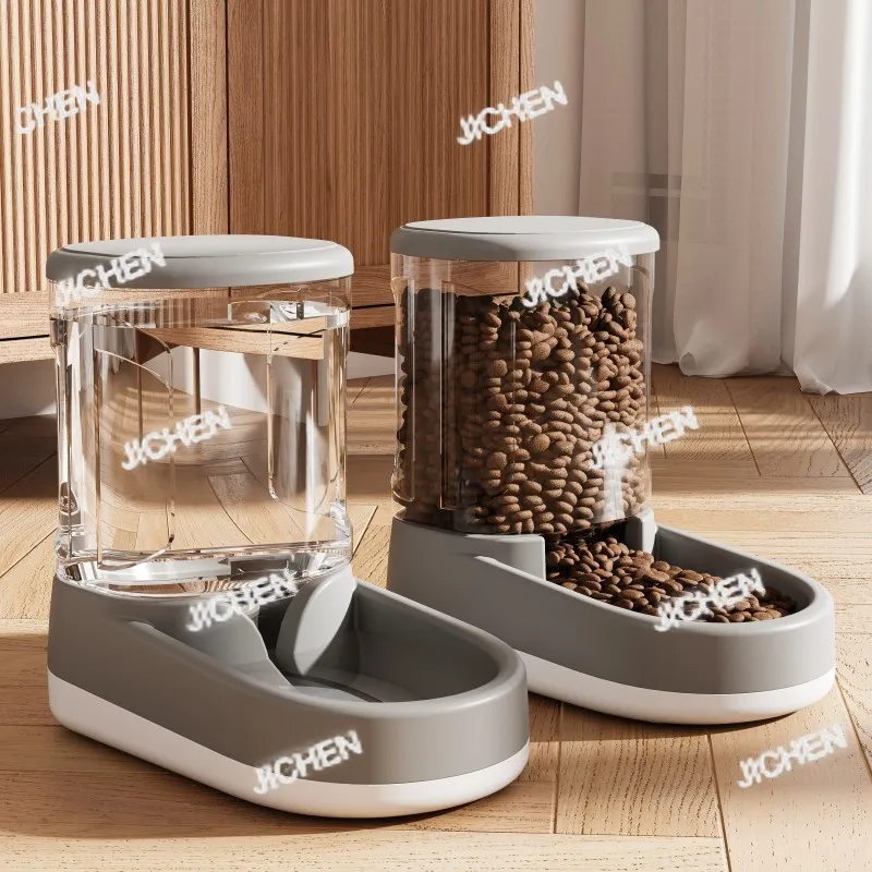 

Автоматическая кормушка и поилка для кошек и собак JC: гравитационная станция для кормления с двойными мисками