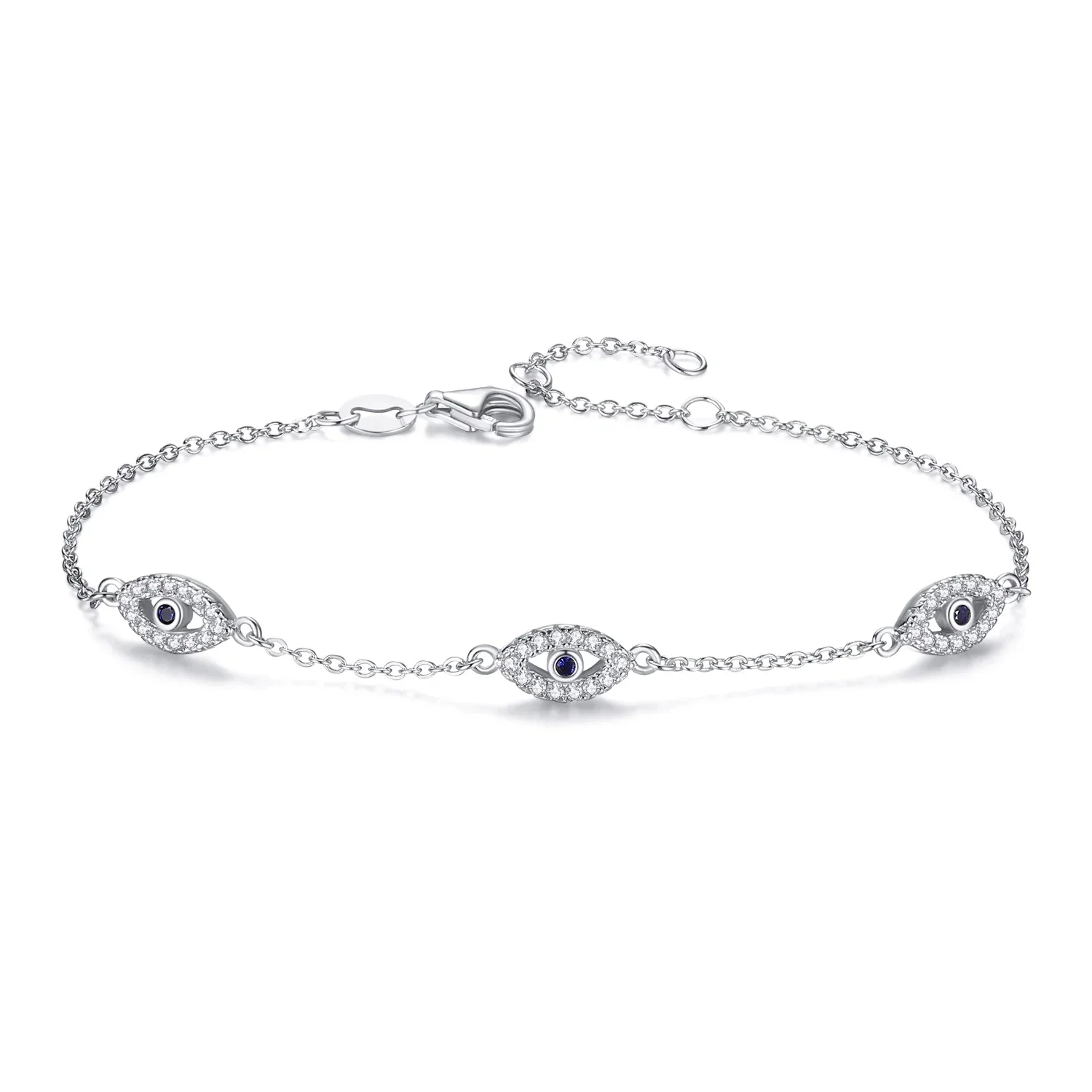 KALETINE Evil Eye Collana Anello Bracciale Set Set 925 Sterling Silver Turchia Set di gioielli per le donne Ciondolo blu Regalo di nozze