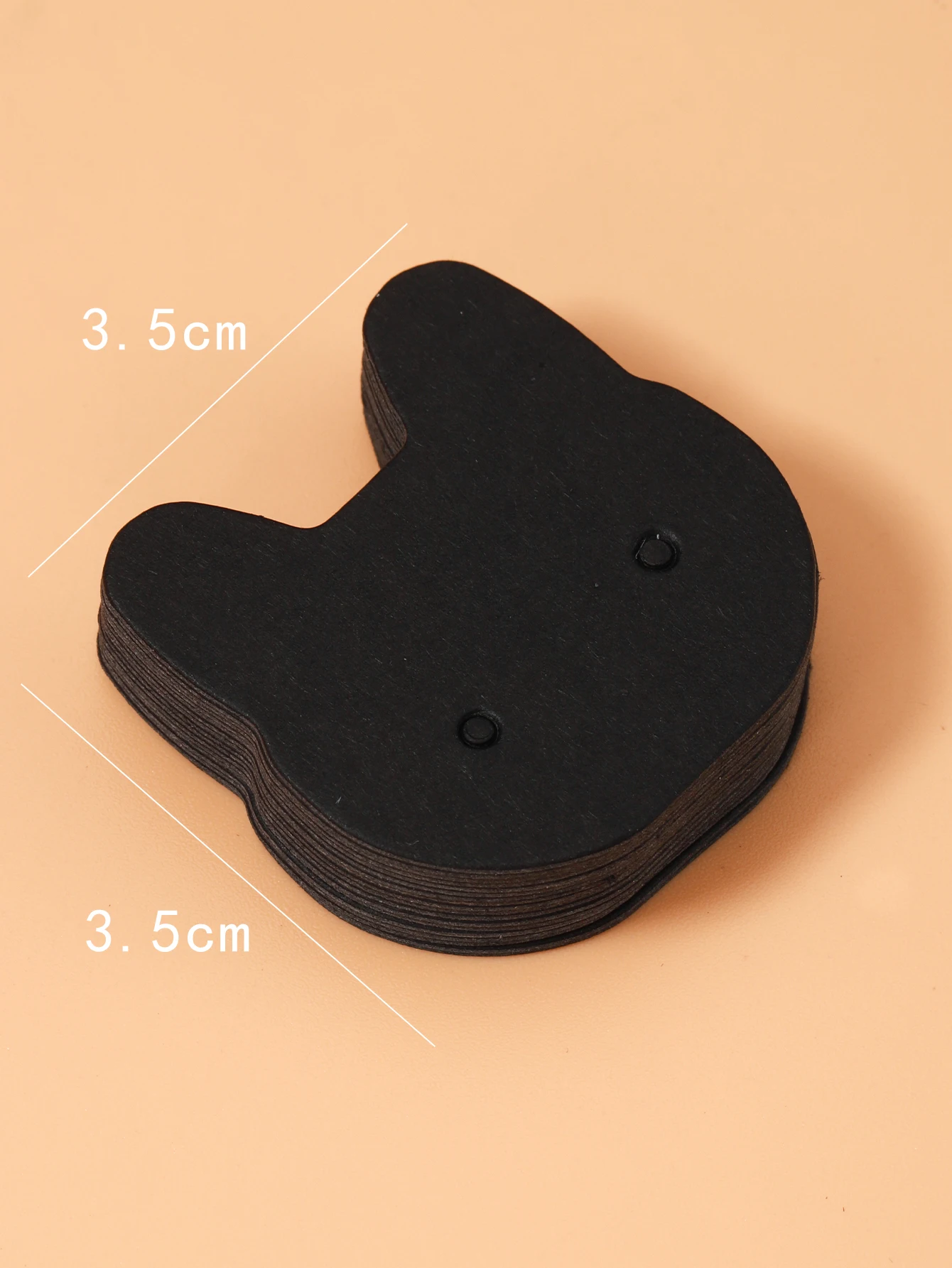 50 Stück 3,5 x 3,5 cm Katzen-Ohrringe, Ohrstecker, Grafikkarte für Halsketten, Schmuck, Verpackungen, Kartons – Detail 3