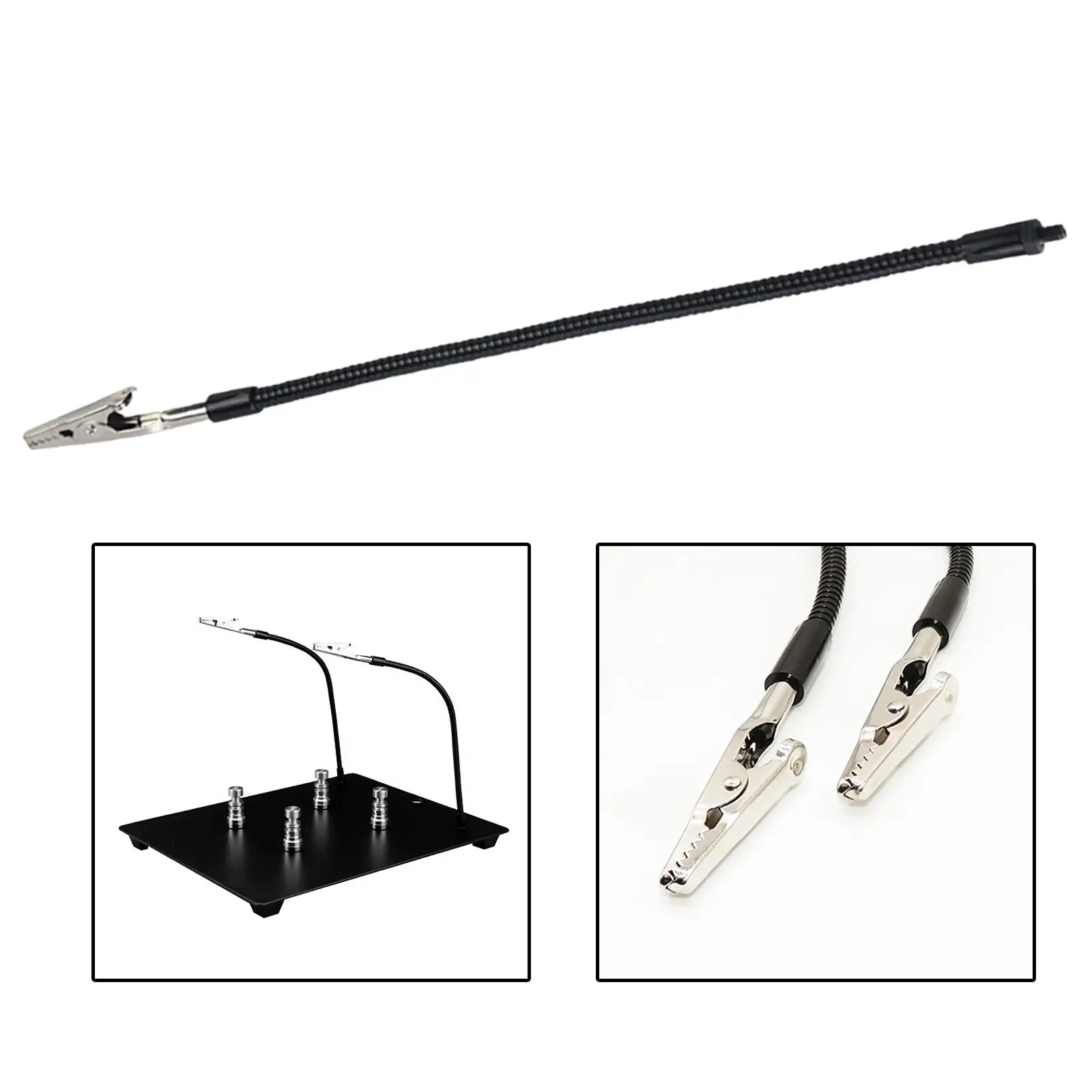 Helping Hand Arms Soldering Holder Alligator Clip Gooseneck Metal Arm for Hobbies Assembly Jewelry Crafts Painting Workbench