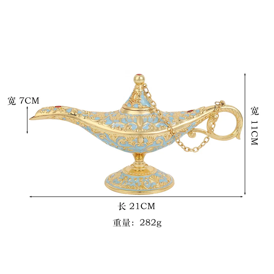 Aladdin Magic Lamp Medium Creative Ornament Wishing Magic Lamp Metal Home Decoration housewarming Gift