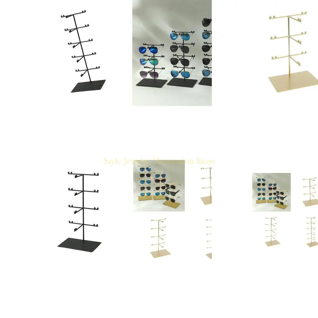 

D46E Stylish Sunglasses Display Rack Detachable Eyewear Holder for Desk or Vanity