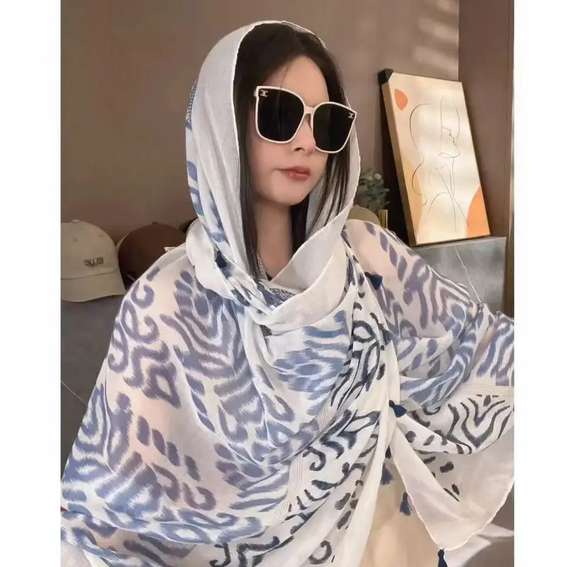 شال سفر جديد للنساء، وشاح للحماية من الشمس للتصوير على الشاطئ، غطاء صيفي خفيف الوزن وشفاف ومتعدد الاستخدامات