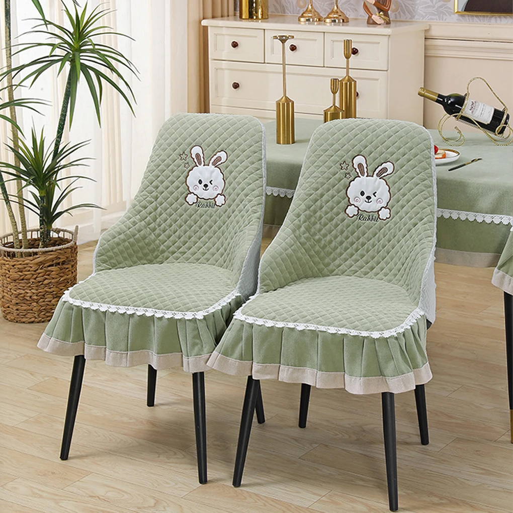 

High Quality European Chair Cover with Skirt Cushion Elastic Dining Cover Thickened Chair Cover Cushion Integrated