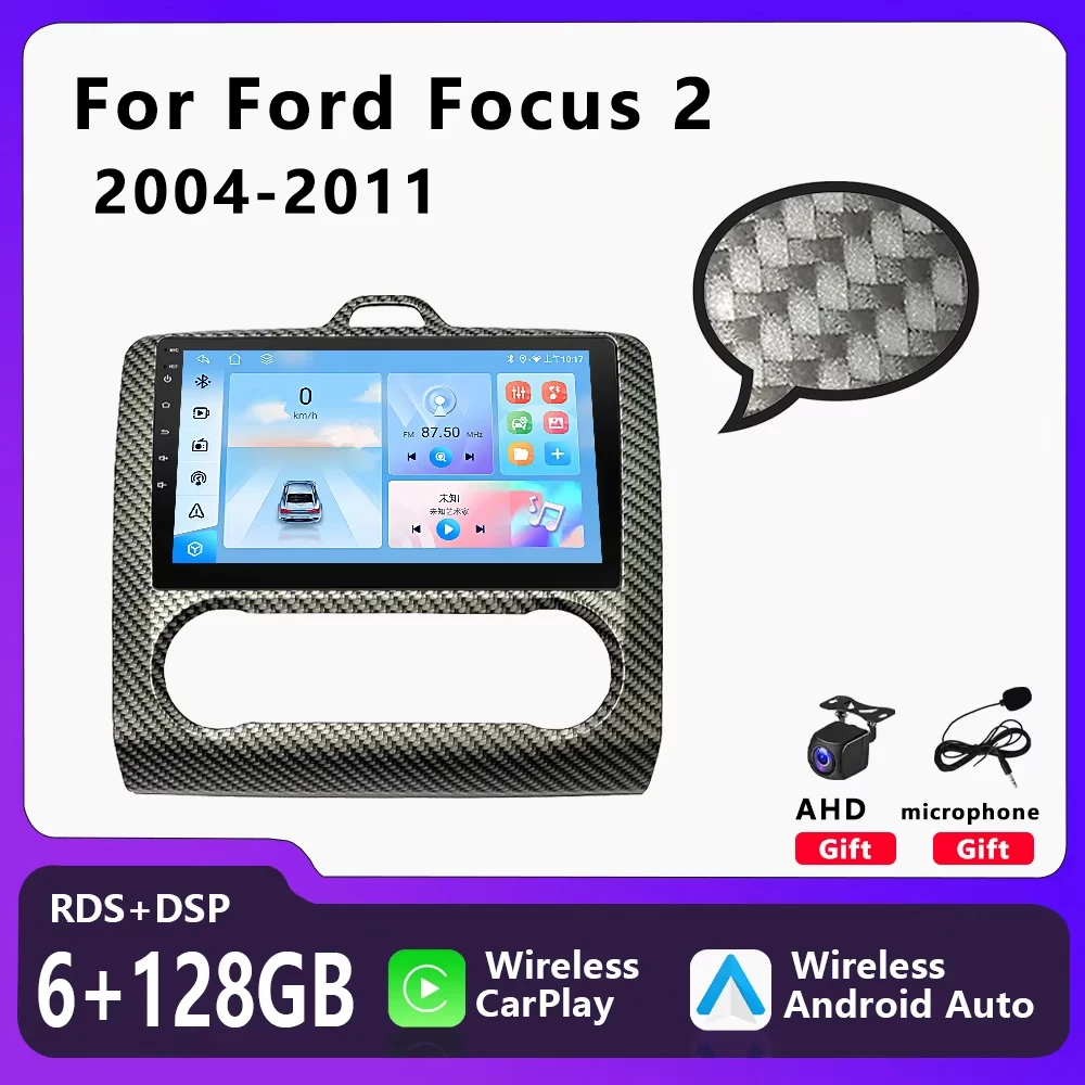 

Car Radio Multimedia Video Player For Ford Focus 2 Mk2 2004-2011 Wireless Carplay Android Auto GPS Navigation Stereo Head Unit