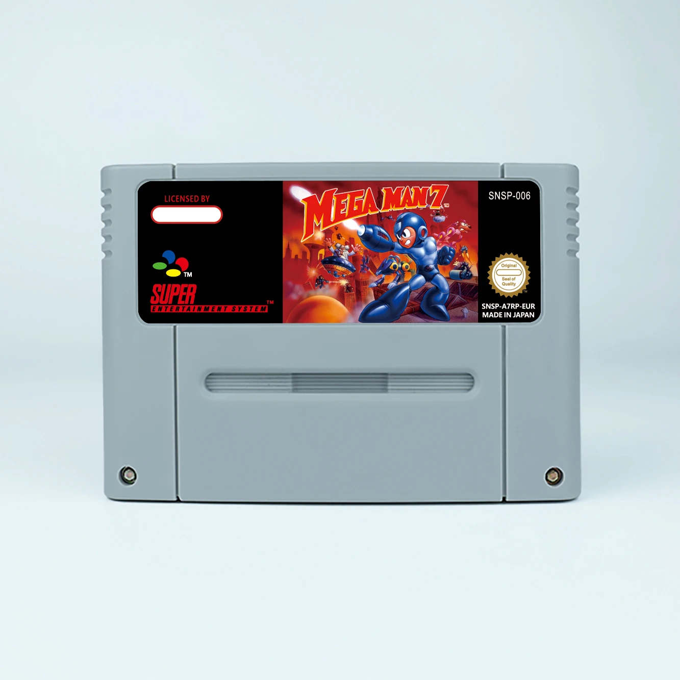 بطاقة ألعاب الحركة Mega Man 7 لـ SNES ، وحدات تحكم 16 بت مع صندوق البيع بالتجزئة ، خرطوشة ألعاب الفيديو ، EUR PAL USA NTSC