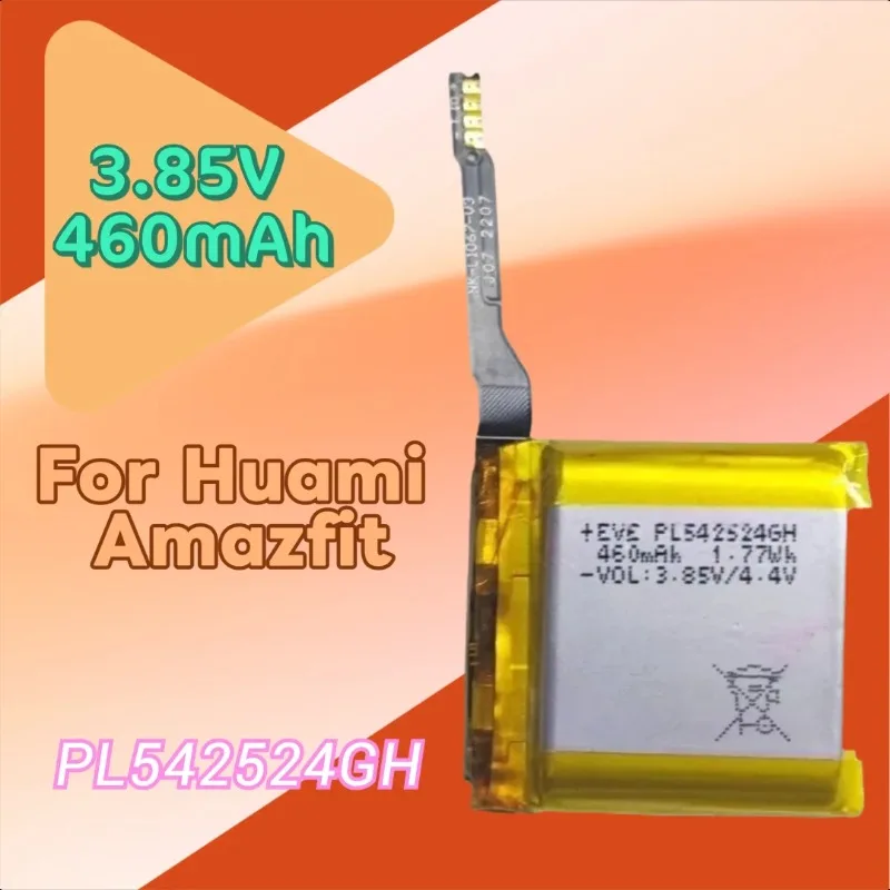 

New PL542524GH Watch Batteries 3.85V 460mAh for Huami Amazfit GTR 2 2E GTR2 GTR2E A1952 PL552624 542524 Smart Sport