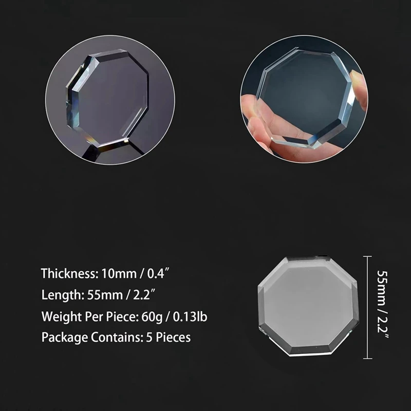 Pesos de patrón de vidrio para costura, costura de tela, fabricación de patrones de costura, corte de muestras, 5 piezas