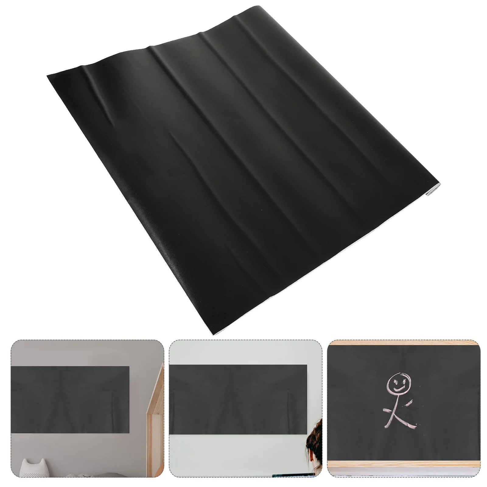 S Pegatinas de pizarra, papel de pared autoadhesivo de PVC, área de superficie grande, fácil borrado, herramienta de enseñanza de reescritura, palo de pelar de pizarra