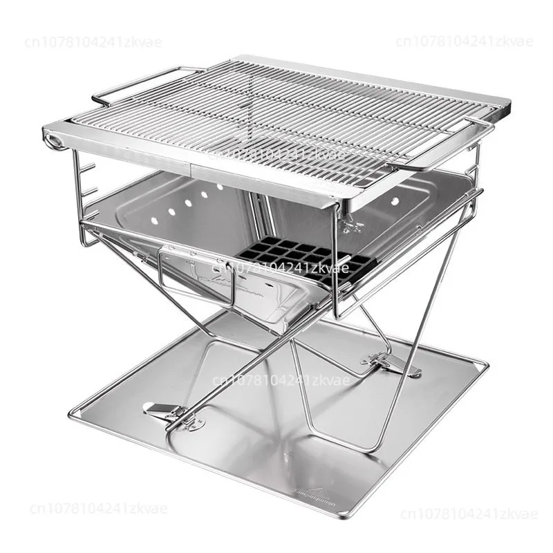 Iron mesh portable folding splicing overlapping table blackened style wrought iron shelf