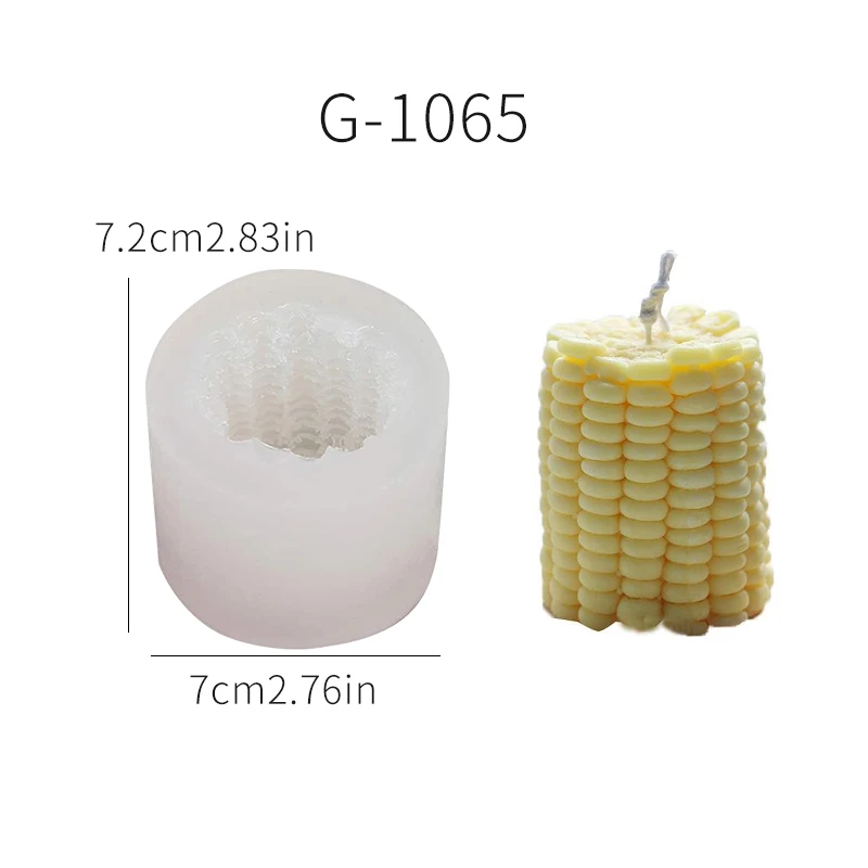 Silicone Corn Mold for Chocolate Ice Cream Mousse Cake; Plaster Fragrance Candle Decoration Mold - view 4