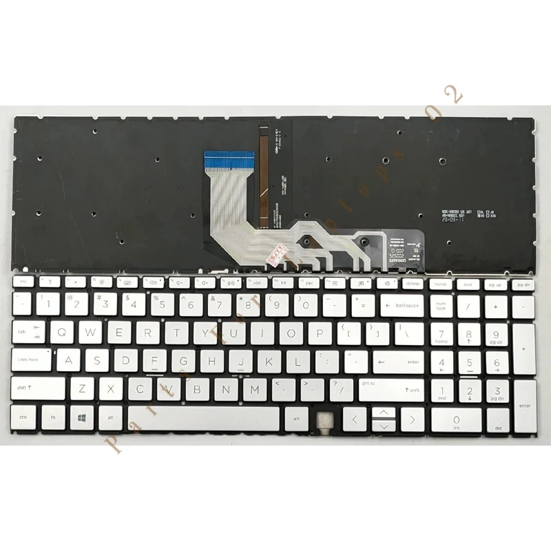 P New For HP Envy x360 15-AG 15-ED 15-ED0000 15-ED0003CA 15-ED0008CA 15-ED0010CA Laptop Keyboard US Silver With Backlit