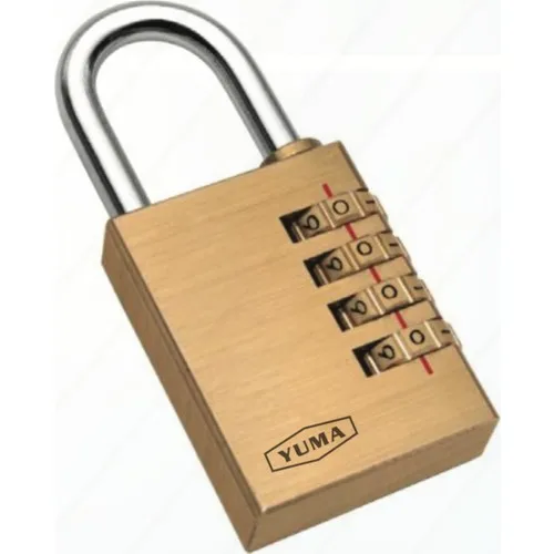 Yuma Brass Encrypted Padlock-40mm with 4 Steps