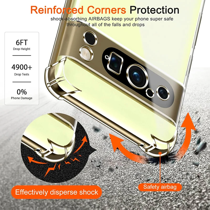Shockproof Silicone Soft Case For Google Pixel 9 8A 8 7 7A 6A 6 Pro XL Clear Shell Transparent Back Cover For Google 8 A 9 PROXL image 2