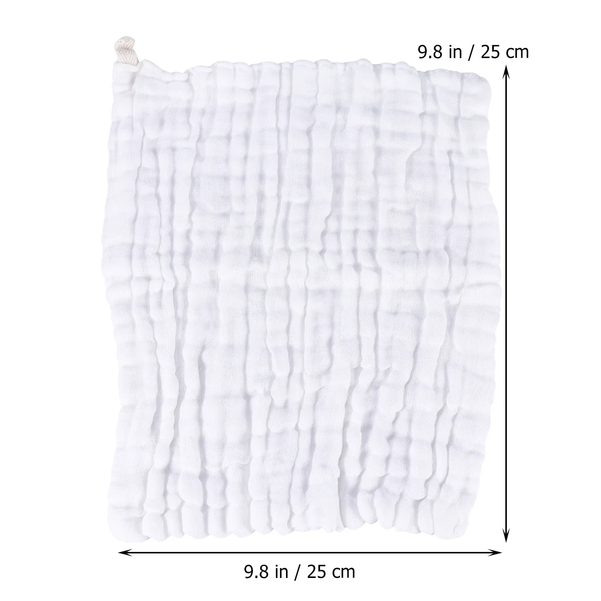 4개입 6겹 순면 거즈 트림 천, 매우 부드럽고 흡수력 좋으며 빠르게 건조되는 세탁된 아기 세면타월 (신생아용)