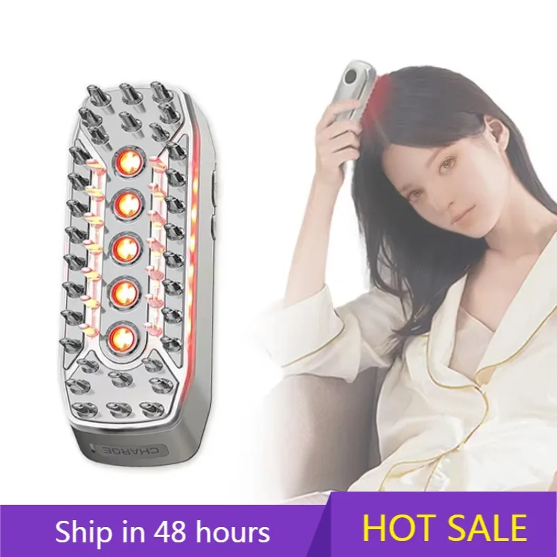 

YTYIN Electric Warm Anti Hair Loss Scalp Massager Comb Red Light Microcurrent Boost Hair Care Growth Device For Home Use