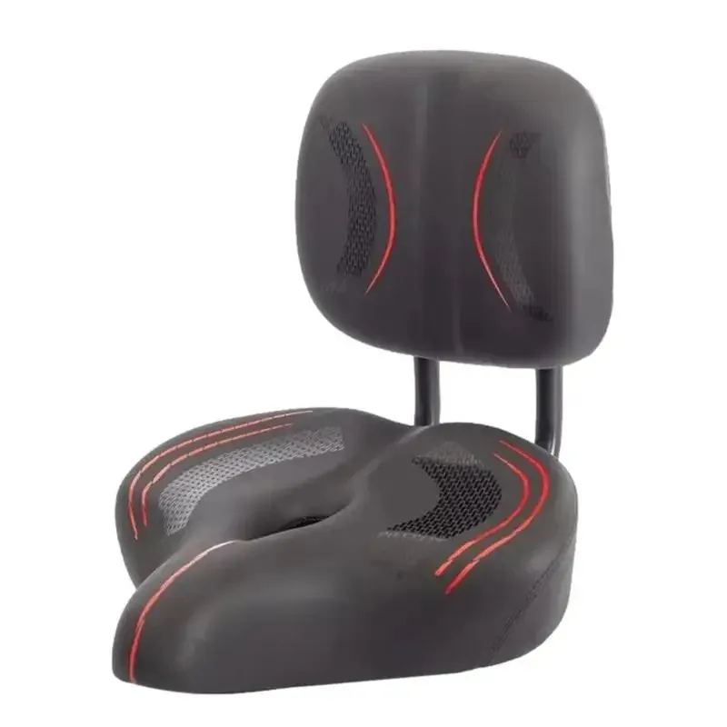 

Bicycle Seat Outdoor Enlarged and Widened Electric Vehicle Saddle Shock Absorbing Memory Foam Mountain Bike Saddle with Backrest