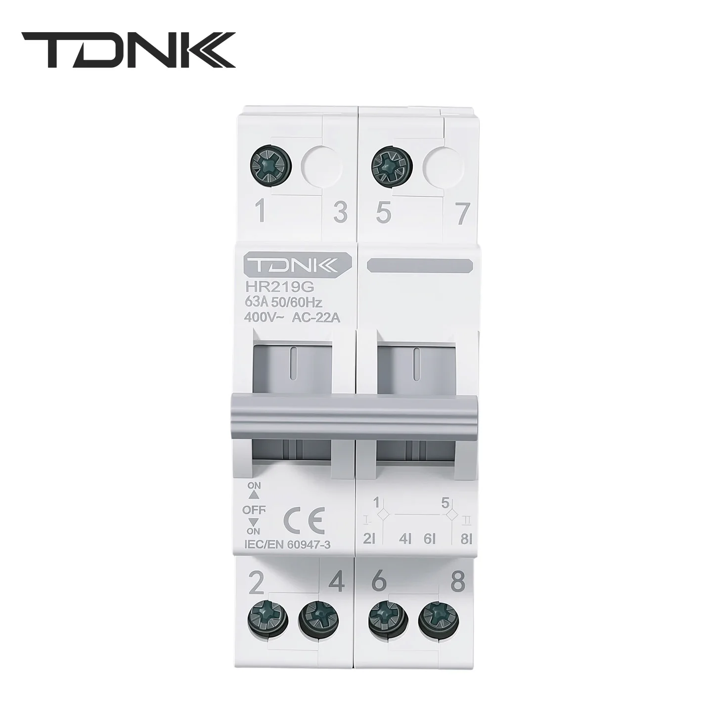 Din Rail 2P 40A 63A AC400V 50/60Hz Modular MTS Dual Power Manual Transfer Switch Isolating Discounnecting Switch Circuit Breaker