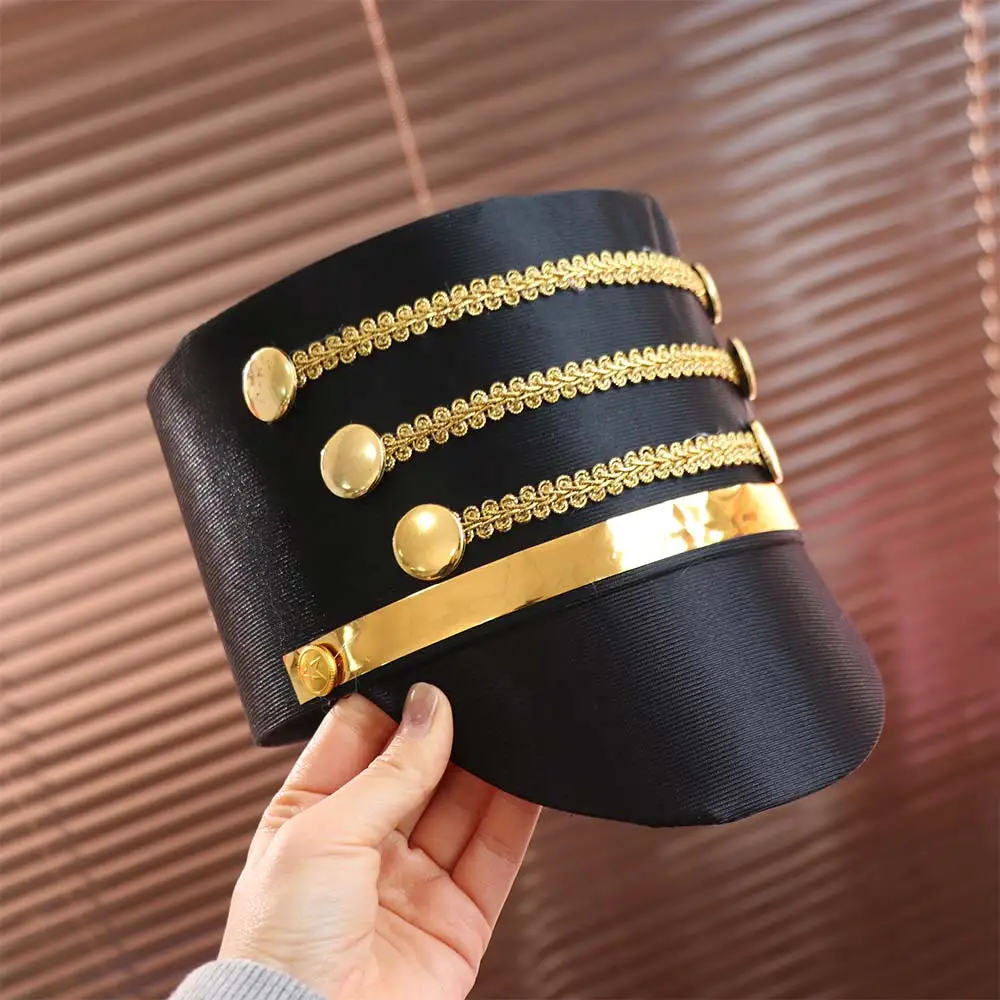 Hat-nutcrackers Marching Band Hat Cosplay Show Skin-friendly Drum Major Master Hats Themed Party Photography Soldier Top Cap