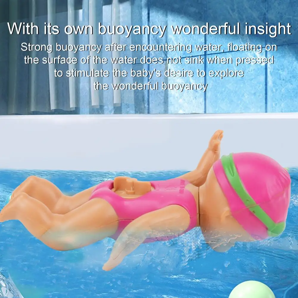 لعبة أطفال مائية على شكل عقارب الساعة، لعبة دمية سباحة لحوض الاستحمام، مقاومة للماء، لعبة سباحة للأطفال، لعب مائي للأطفال