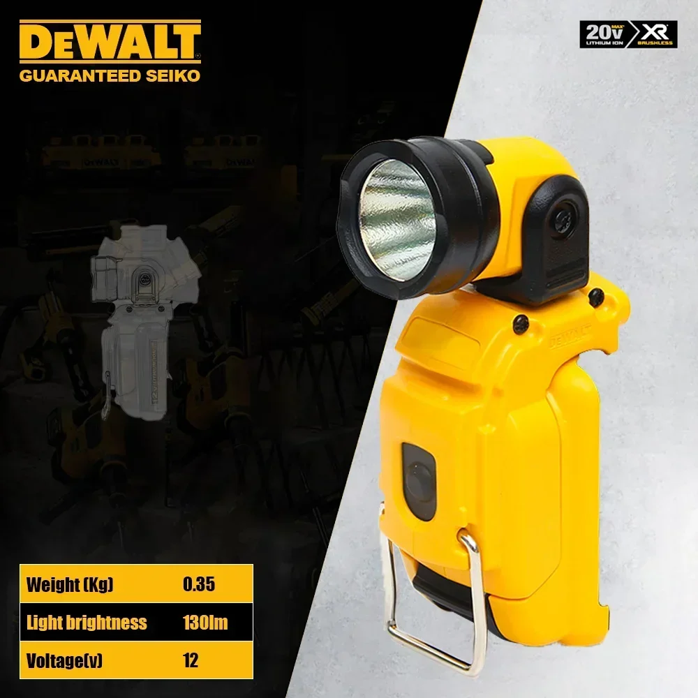 Dewalt DCL510N Portable Spotlight Rechargable 130LM MultiFunctional Rotateble LED for Outdoor Universal 12v and 10.8v Battery