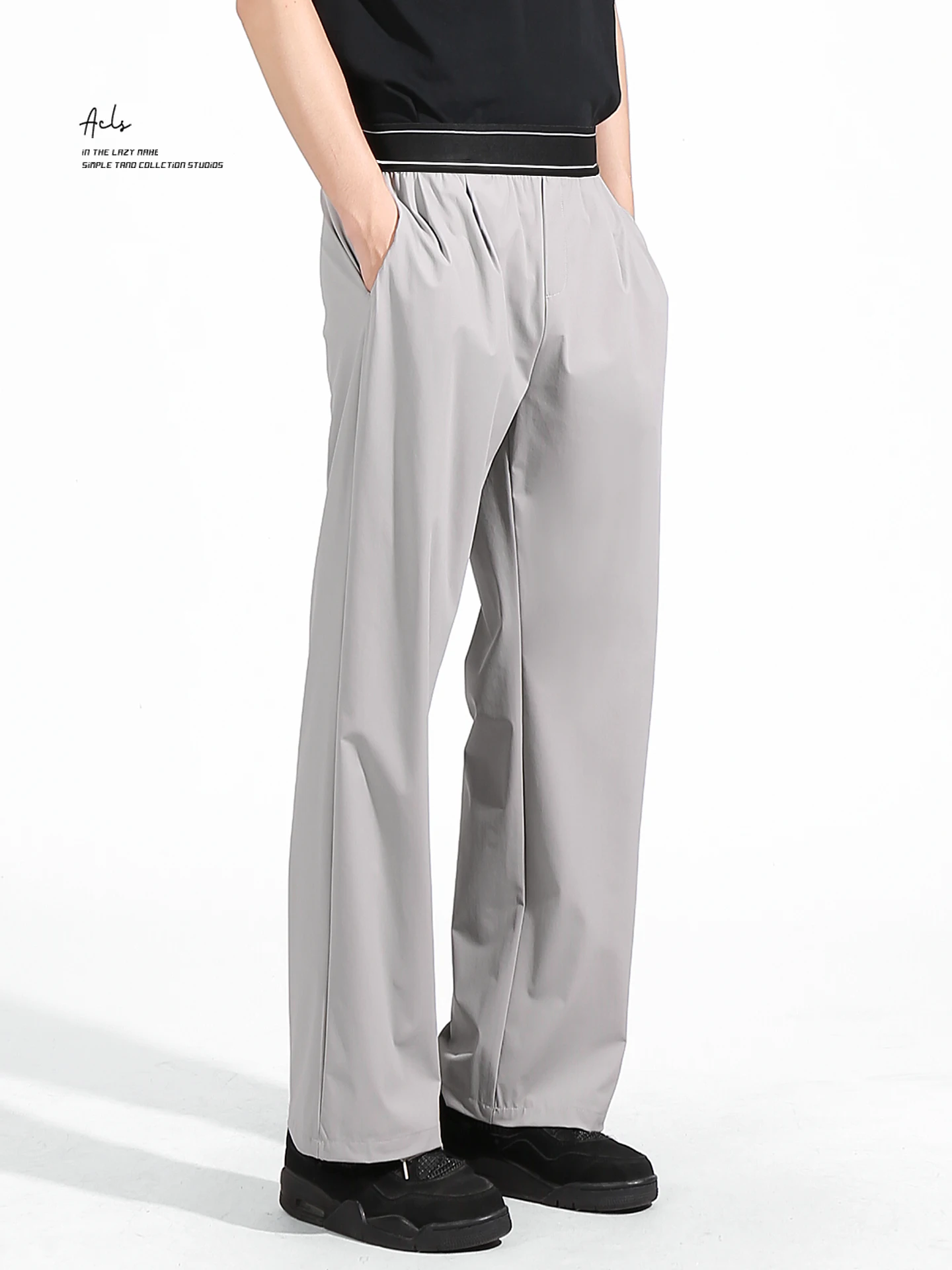 

Summer Thin Cool Sensation Casual Pants Men's Cleanfit American Loose Straight Leg Sports Long Pants Qui Dry Pants