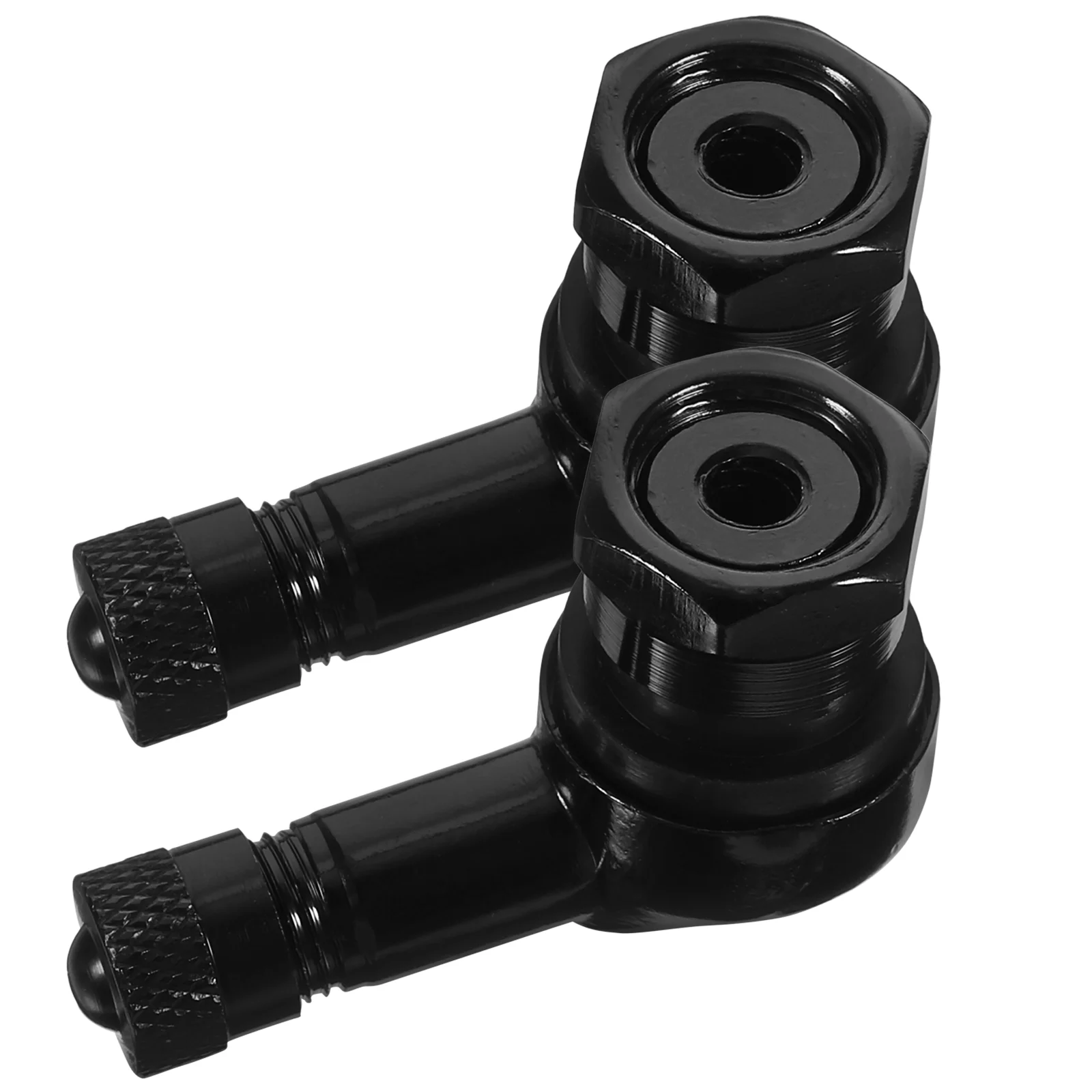 

2 Pcs Motorcycle Valve Modification Accessories Tire Valves Stem Caps Component 37x2x18cm Tyre Dirt Black Covers