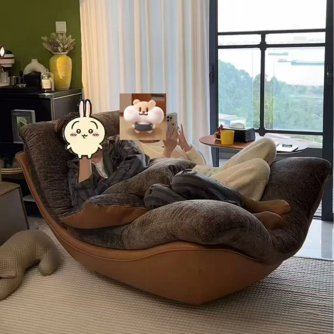 

Скандинавское дизайнерское креативное современное минималистичное кресло-реклайнер для гостиной, диван для спальни, элитное кресло