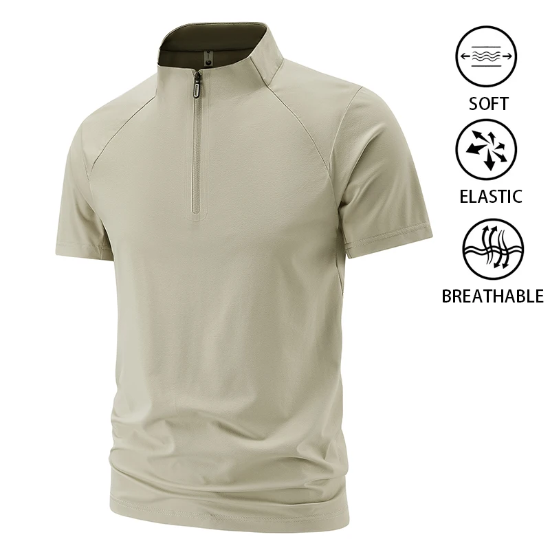 Big&Tall Men's Quick Dry Ice Silk T-Shirt Plus Size Summer B