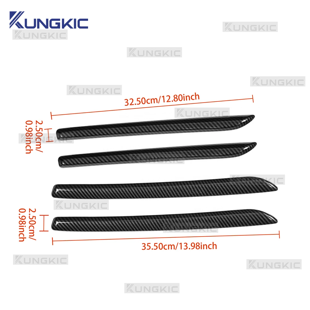 لأودي A3 S3 2015 2016 2017 2018 2019 2020 LHD ABS ألياف الكربون نمط باب السيارة قطاع ديكور لوحة الكسوة ملصق #2