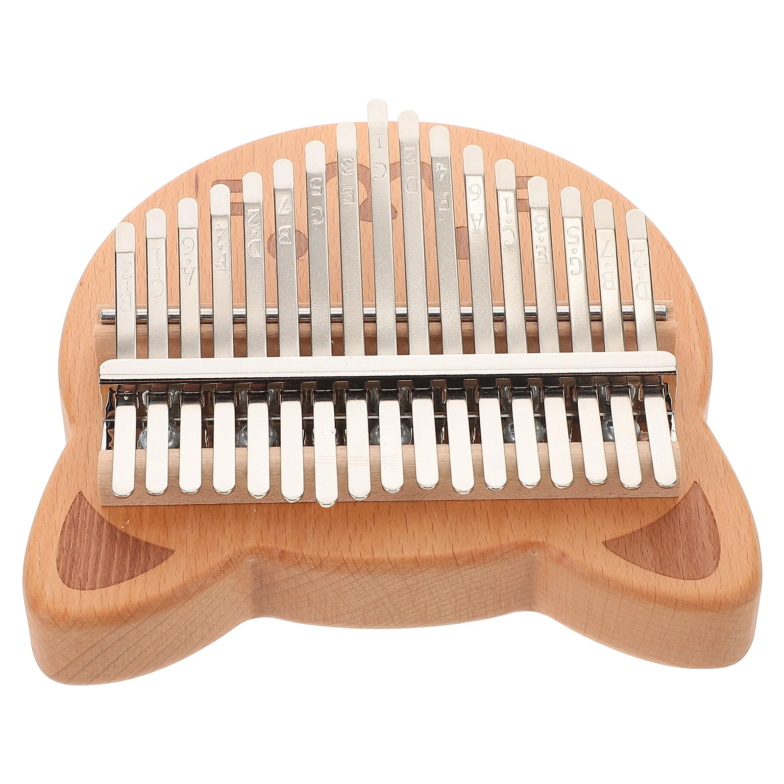 

Wooden 17-Key Thumb Piano Smooth Surface Durable Finger Piano Instrument Portable Kalimba for Beginners and Music Lovers