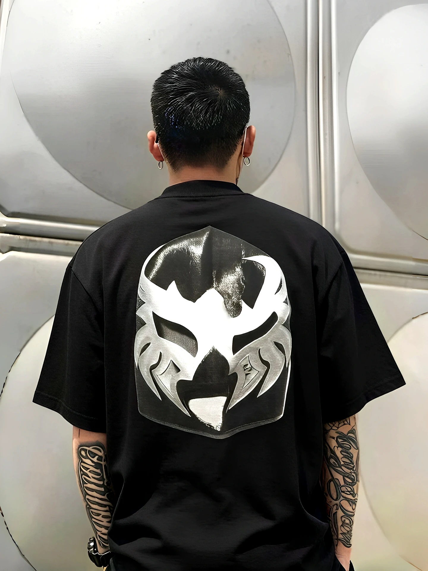 

Kanye West Los Angeles Nearby American Heavyweight Loose Mask Five Pointed Star Short Sleeve T-Shirt Unisex Summer Cotton Tee