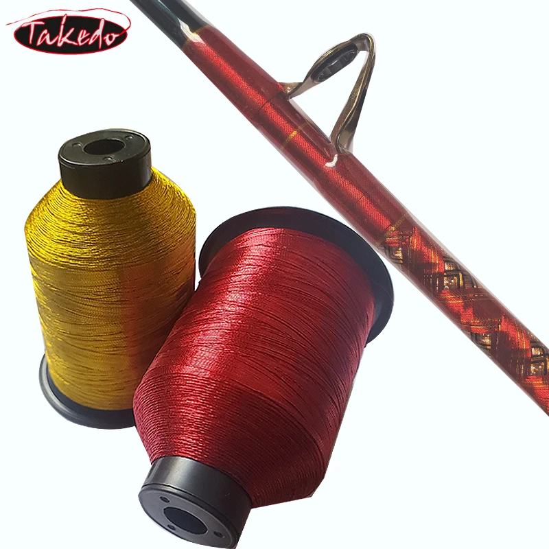 TAKEDO YC06 0.28MM 1600 Yards D Spool Winding Thread Metallic Pesca  Lines Tying Hooks Guides Colorful Thread For Fishing Rod