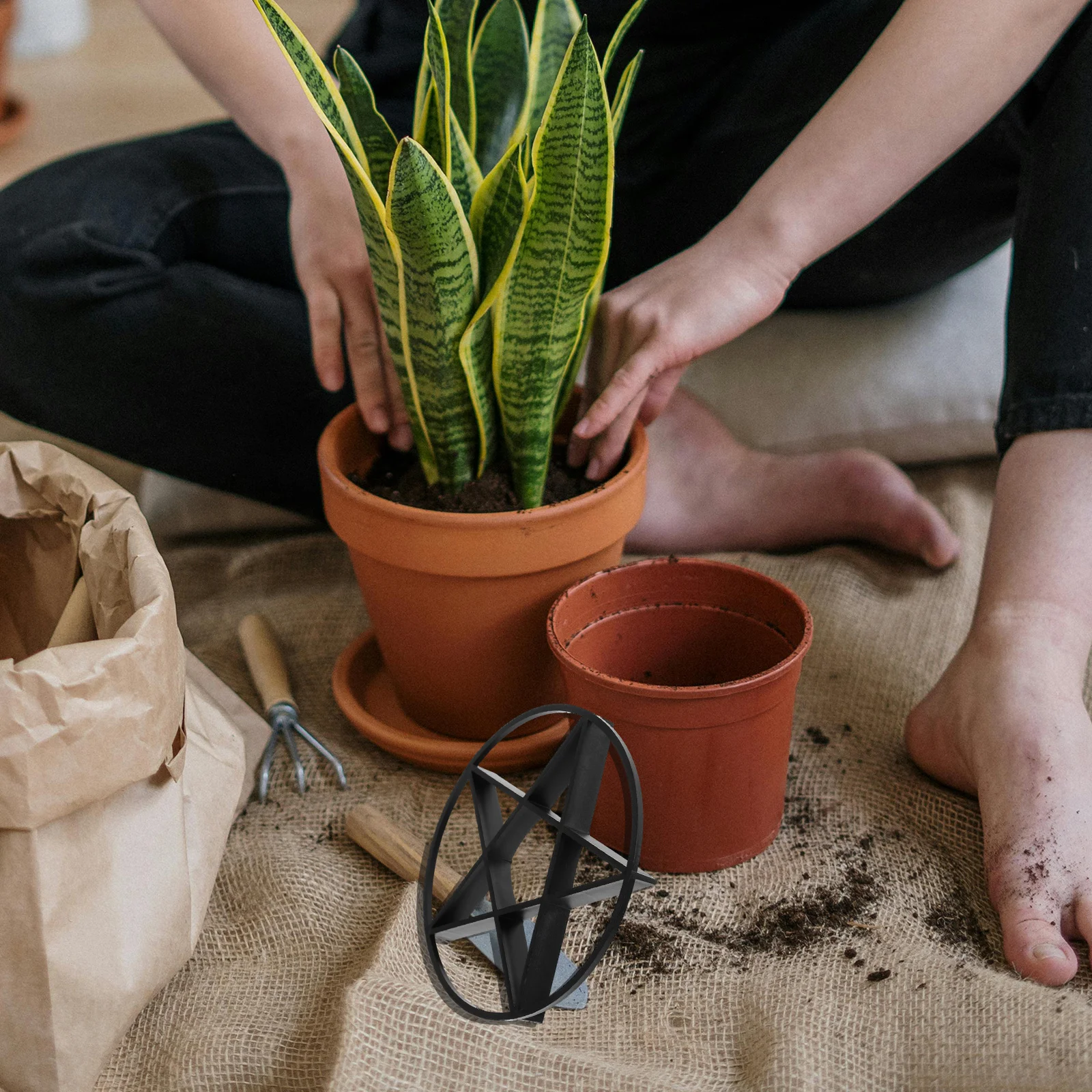 10 قطعة قاعدة زارع الناهض حامل أوعية الزهور في الهواء الطلق رفع النبات وسادة الصرف المرتفعة للأواني مادة Pp التهوية وعاء متين #3