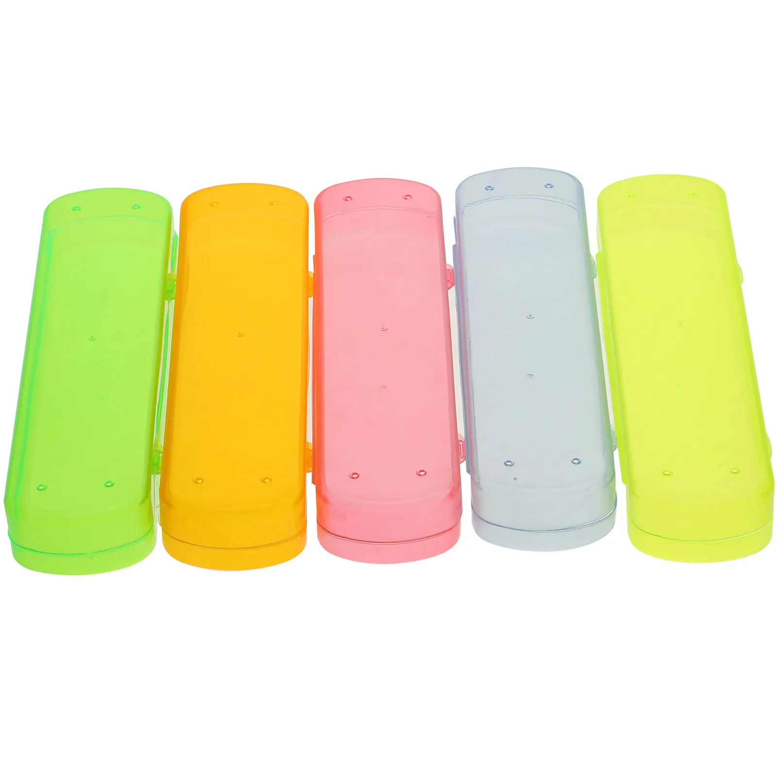 5Pcs PP Toothbrush and Toothpaste Storage Case with Lid Odorless Eco Friendly Travel Holder for Toothbrush Toothpaste Mouthwash