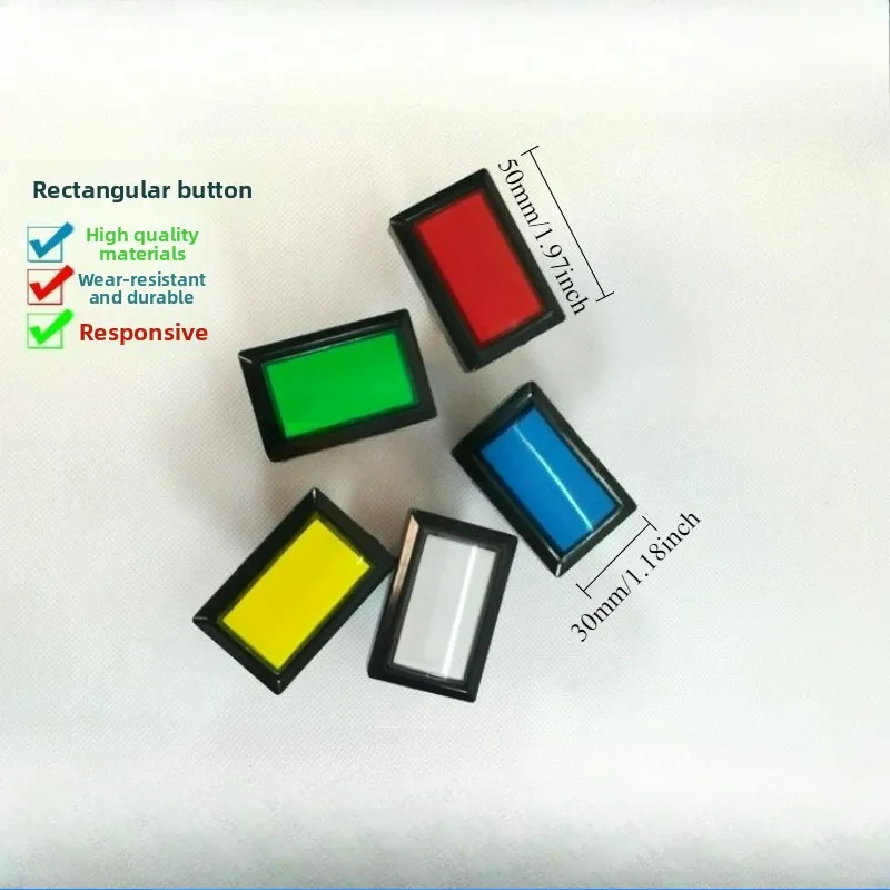 

Прямоугольные кнопки для игровых автоматов с монетоприемником, аксессуары для симуляторов, игры с монетоприемником