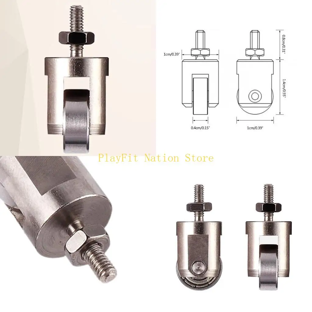 

242F Roller Contact Point 10mm Diameter Wheel M2.5 Thread Stainless Steel Roller