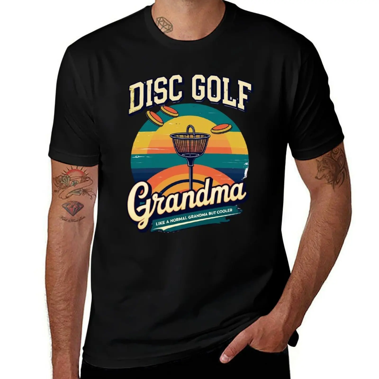 

Disc Golf Grandma – Colorful Vintage Vibes T-Shirt plus sizes funny costumes designer t shirt men
