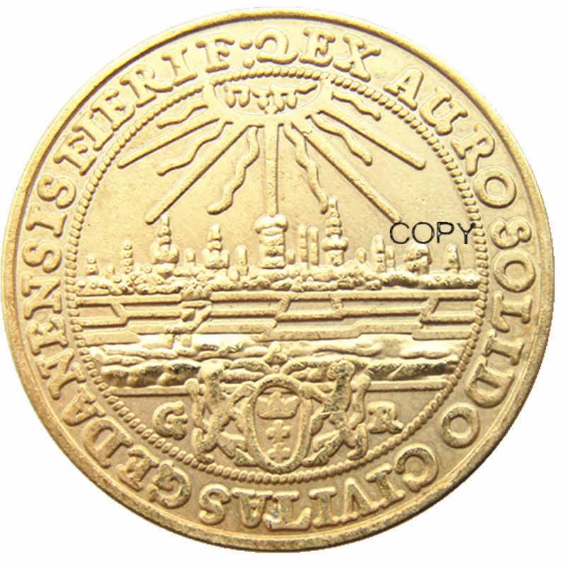 Poland 24-k Gold-Plated 1649-1668 Copy Coins 32mm